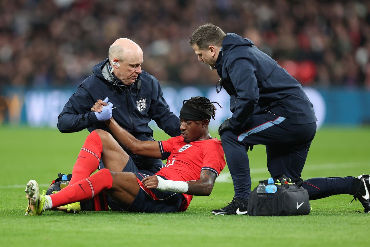 Noni Madueke receives treatment