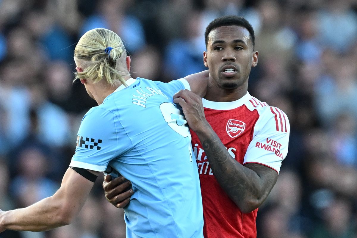 Gabriel and Erling Haaland have shared a rivalry during Arsenal and Manchester City's face-offs