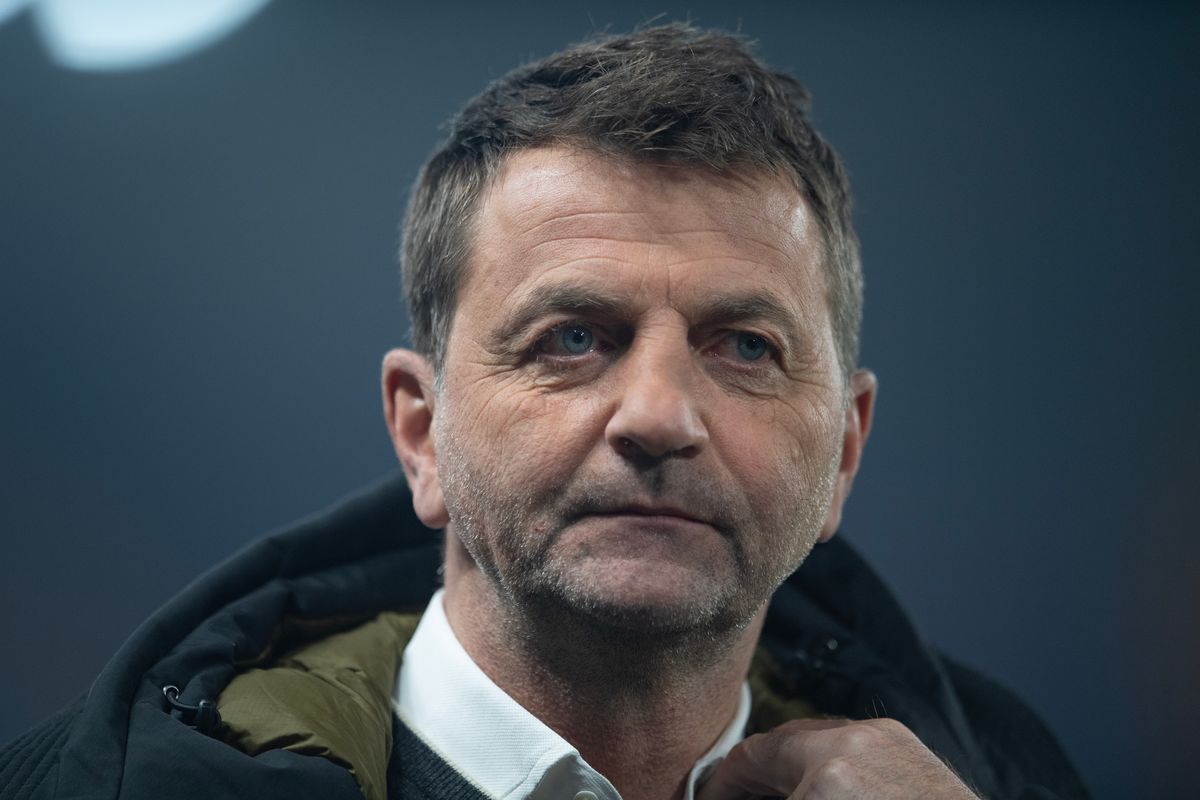 Astro Supersport pundit Tim Sherwood is seen prior to the Premier League match between Chelsea FC and Newcastle United at Stamford Bridge on March 11, 2024 in London, England.