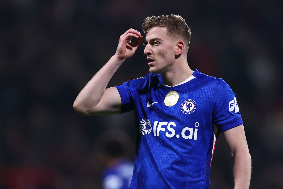WREXHAM, WALES - MARCH 7: Liam Delap of Chelsea during the Emirates FA Cup Fifth Round match between Wrexham and Chelsea at Racecourse Ground on March 7, 2026 in Wrexham, Wales. (Photo by Robbie Jay Barratt - AMA/Getty Images)