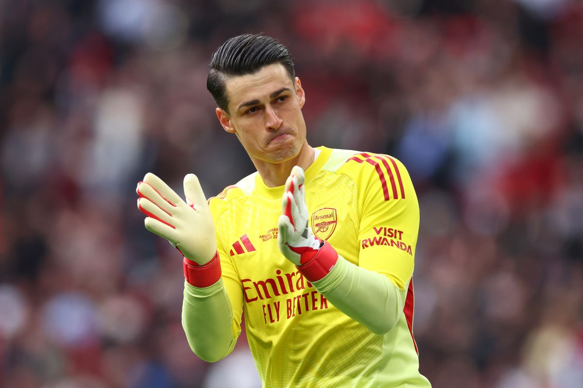 Kepa Arrizabalaga during the Carabao Cup final between Arsenal and Manchester City