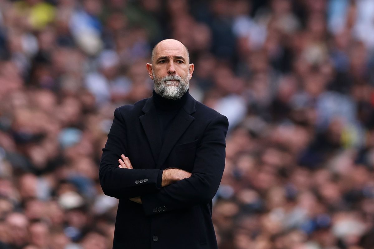 Igor Tudor, Interim Manager of Tottenham Hotspur, looks on during the Premier League match between Tottenham Hotspur and Nottingham Forest at Tottenham Hotspur Stadium on March 22, 2026 in London, England