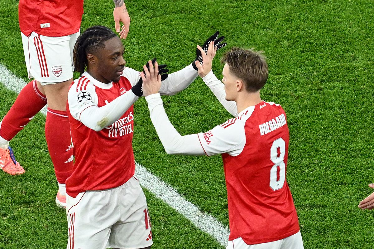 Martin Odegaard has operated at more than 250% higher than Eberechi Eze in terms of into-the-box passing this season