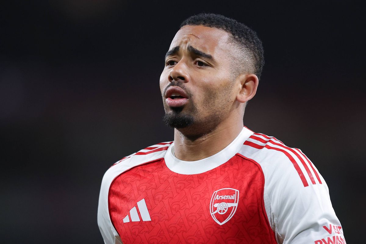 LONDON, ENGLAND - APRIL 15: Gabriel Jesus of Arsenal during the UEFA Champions League 2025/26 Quarter-Final Second Leg match between Arsenal FC and Sporting Clube de Portugal at Arsenal Stadium on April 15, 2026 in London, England. (Photo by James Gill - Danehouse/Getty Images)