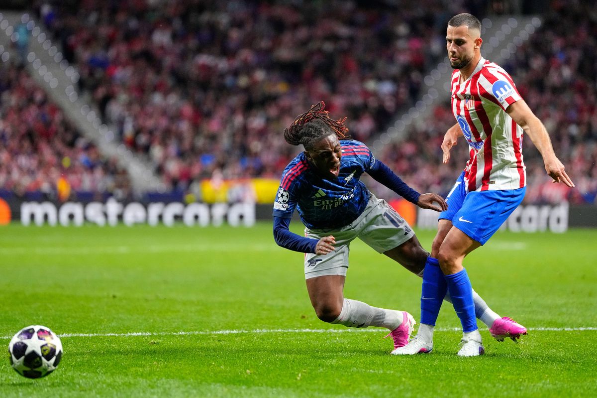 Ebere Eze thought he won Arsenal a penalty but the decision was overturned.