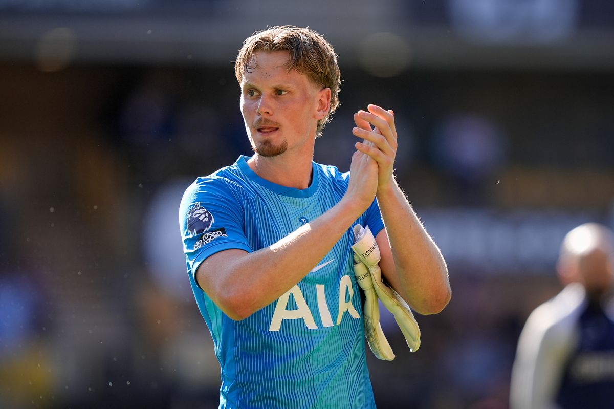 Tottenham Hotspur goalkeeper Antonin Kinsky was in top form during the victory at Wolves in the Premier League