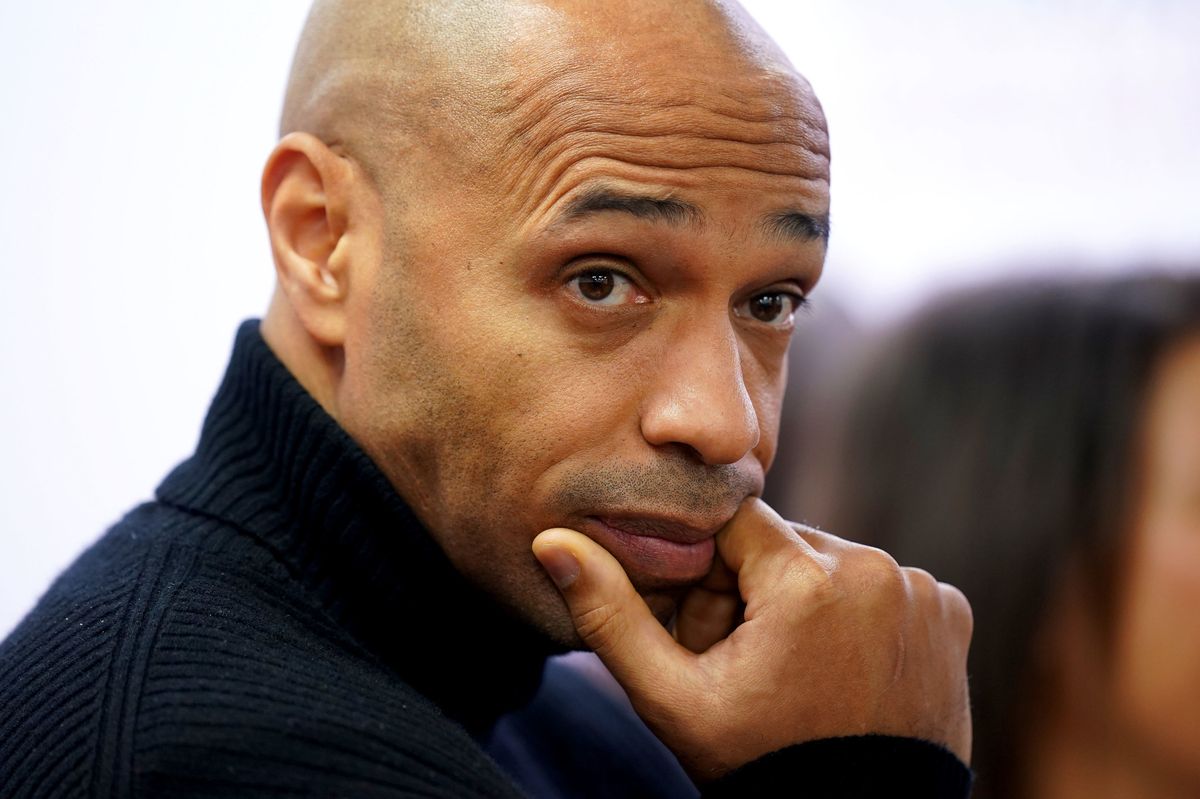 Thierry Henry looks on 
