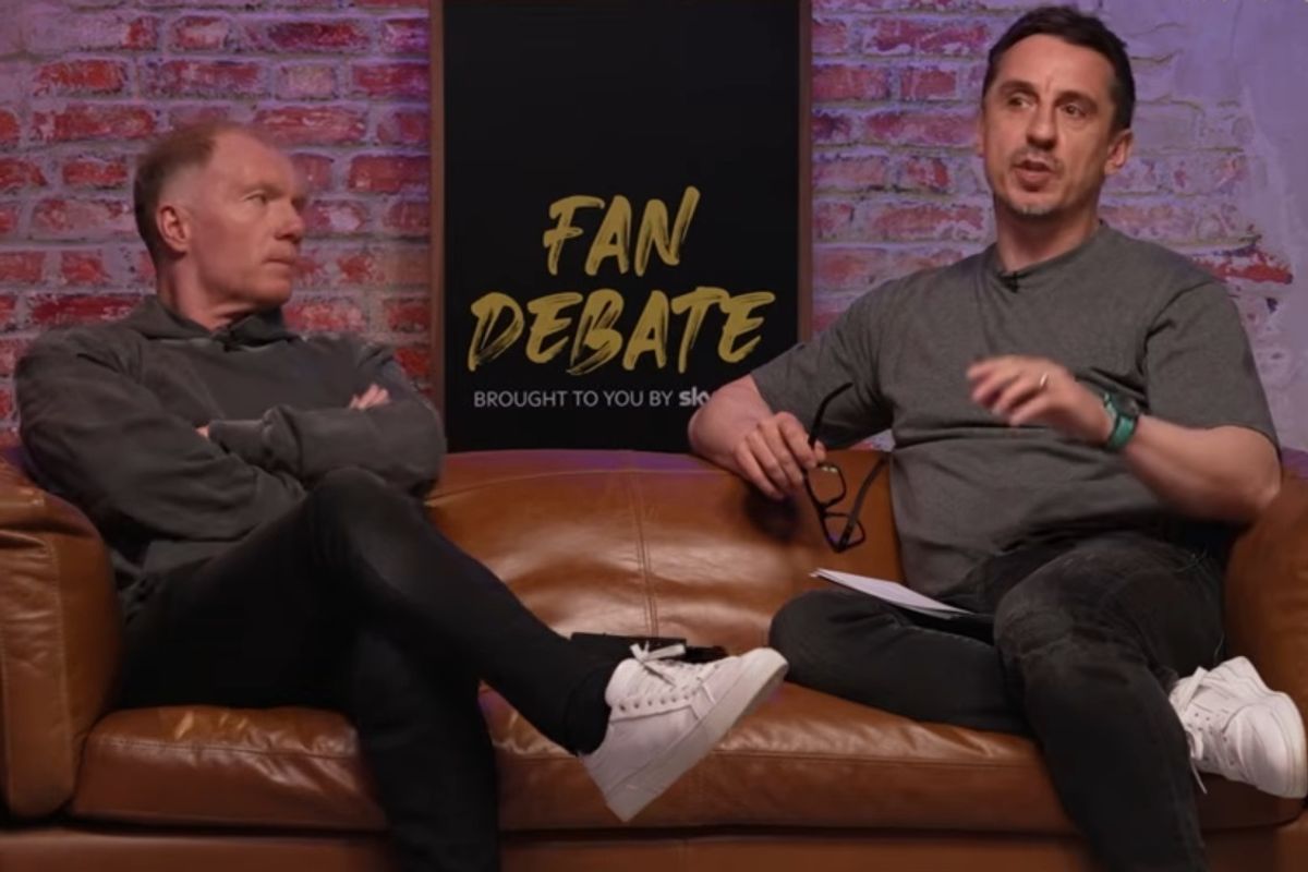 Paul Scholes and Gary Neville on The Overlap Fan Debate