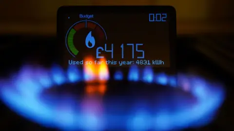 PA Media A handheld smart meter on a kitchen hob