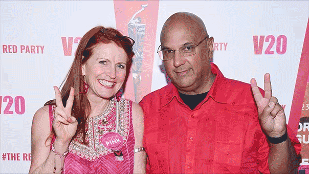 Jodie Evans and Neville Roy Singham